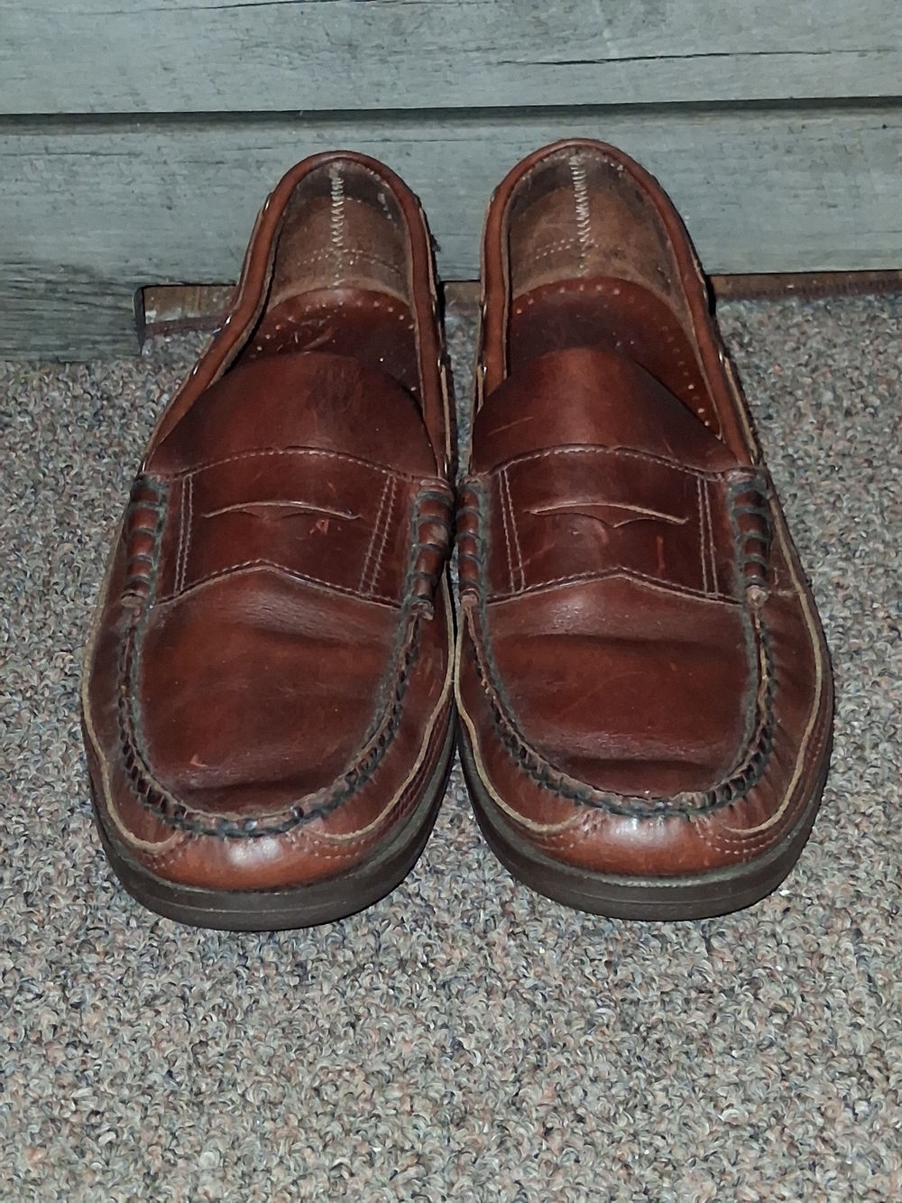 Sebago Men's Classic Brown Leather Slip-On Loafers